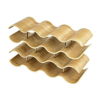 Wooden Wave Wine Rack/Creative Home Grape Wine Holder Shelf Cabinet/Bottle Rack - Mekamart Australia