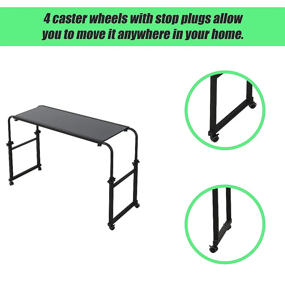 Overbed Table Work Laptop Desk with Wheels - Mekamart Australia