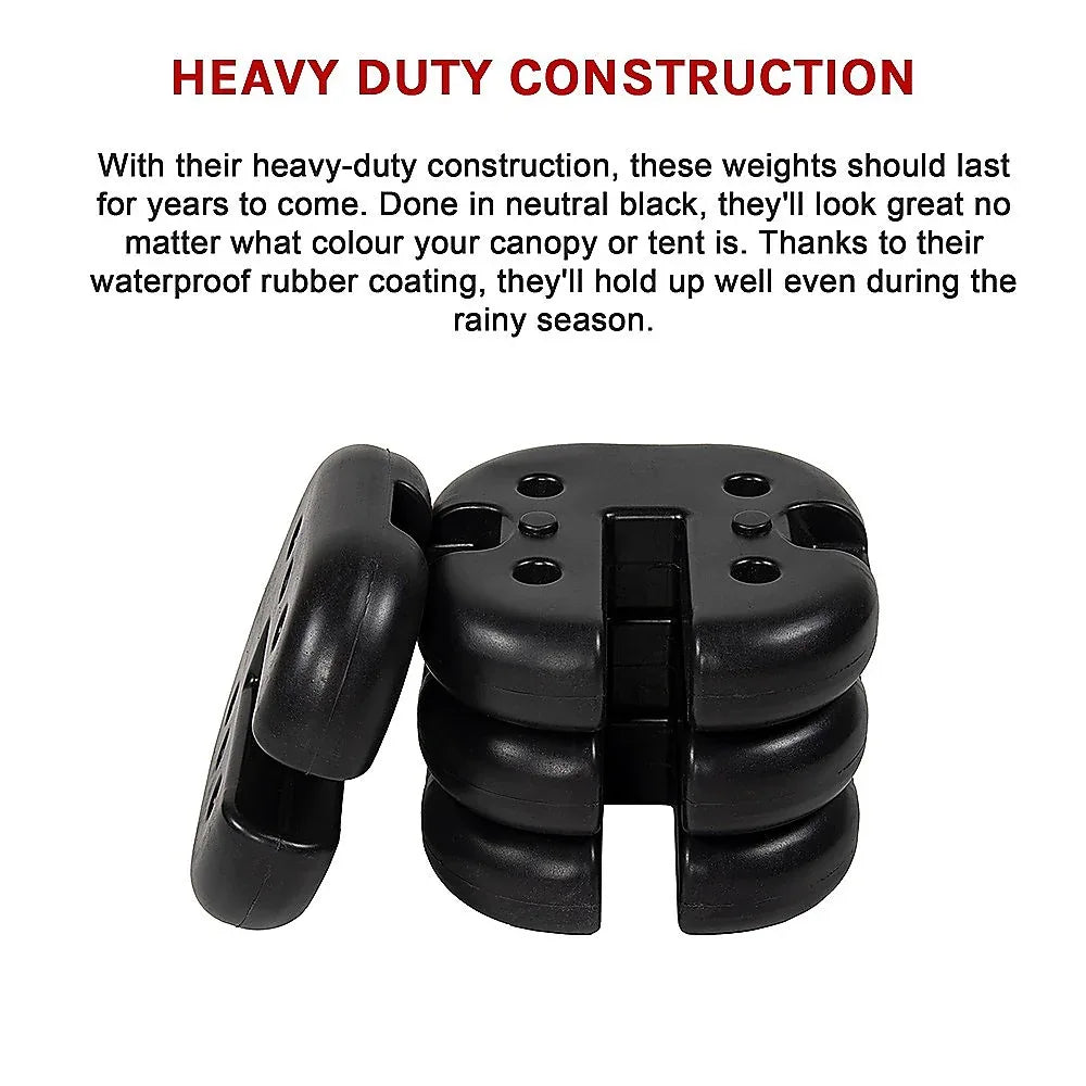 4pcs Outdoor Canopy Tent Leg Weights Anchor Stand Heavy Duty Gazebo Discs Base - Mekamart Australia