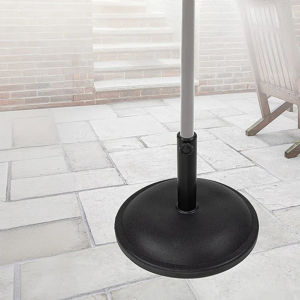 20kg Patio Sun Umbrella Base Durable Parasol Garden Stand Cement Round - Mekamart Australia