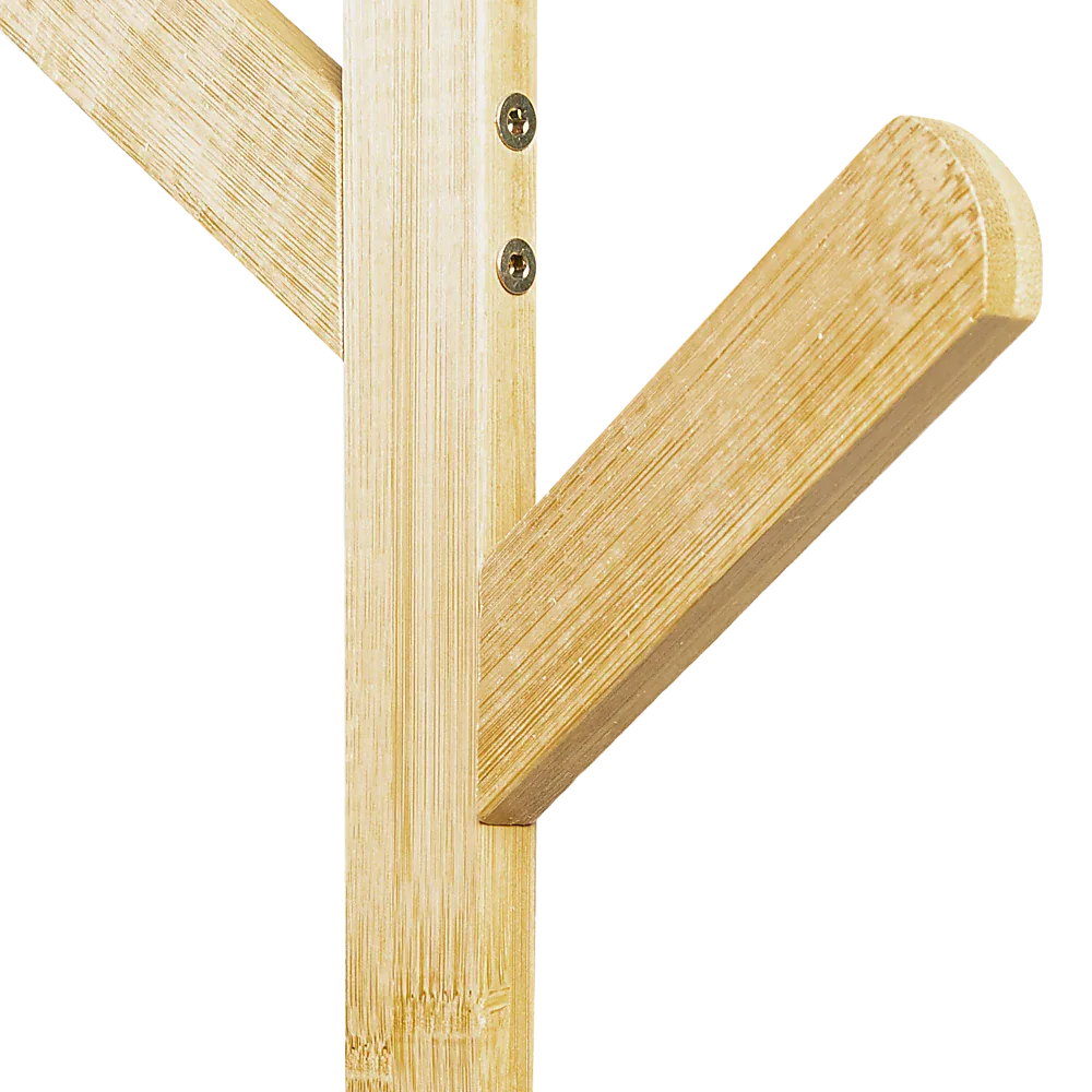 Clothes Coat Rack Garment Stand Shelf Wooden Tree Hanger Bag Hat Hook Holder - Mekamart Australia