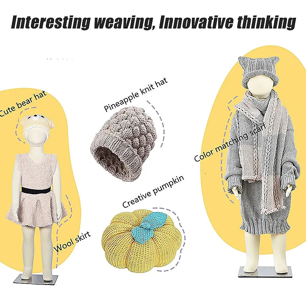 DIY Knitting Machine Smart Weaving Knit Rotating Kids Toy Scarf Sock Hat Gift - Mekamart Australia