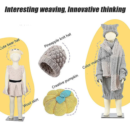 DIY Knitting Machine Smart Weaving Knit Rotating Kids Toy Scarf Sock Hat Gift - Mekamart Australia