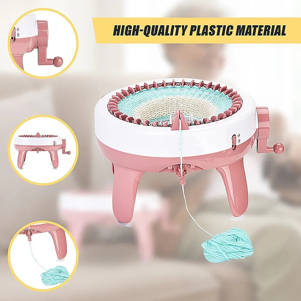 DIY Knitting Machine Smart Weaving Knit Rotating Kids Toy Scarf Sock Hat Gift - Mekamart Australia