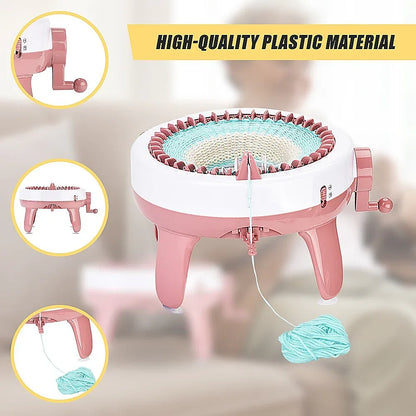 DIY Knitting Machine Smart Weaving Knit Rotating Kids Toy Scarf Sock Hat Gift - Mekamart Australia