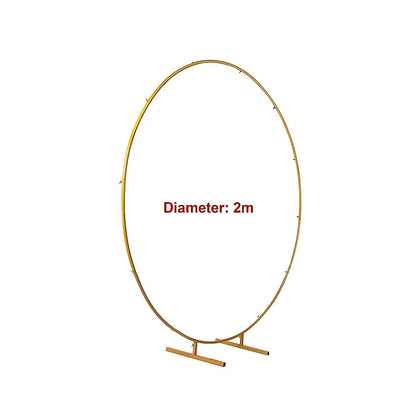 2M Wedding Hoop Round Circle Arch Backdrop Flower Display Stand Frame Background - Mekamart Australia