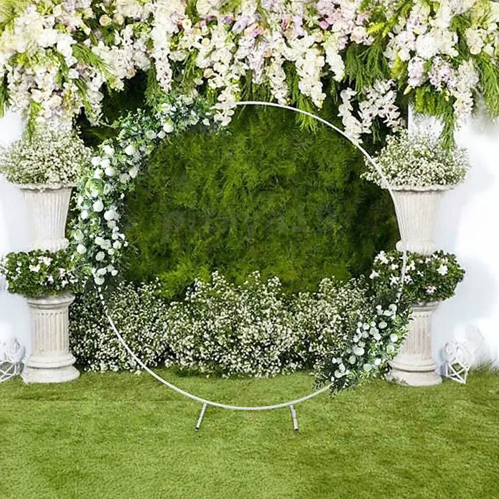 2M Wedding Hoop Round Circle Arch Backdrop Flower Display Stand Frame Background - Mekamart Australia