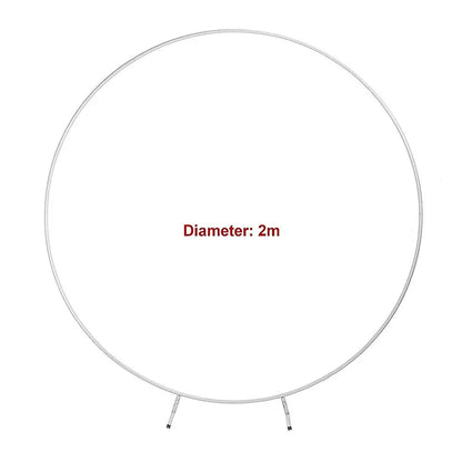 2M Wedding Hoop Round Circle Arch Backdrop Flower Display Stand Frame Background - Mekamart Australia