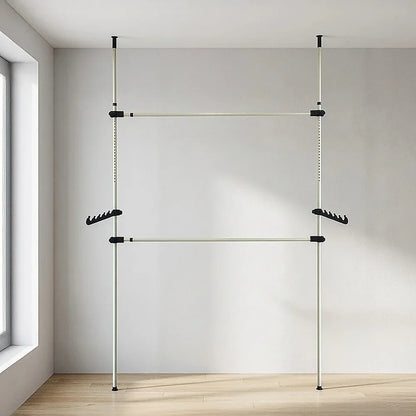 Heavy Duty Adjust Clothes Rail Storage Garment Shelf Hanging Display Stand Rack - Mekamart Australia