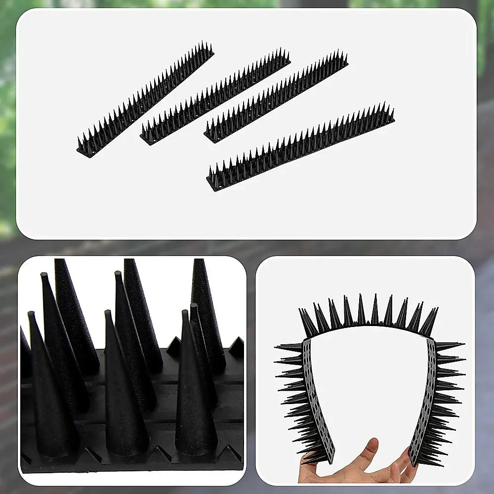 12pc Bird Spikes Human Cat Possum Mouse Pest Control Spiked Fence Wall Deterrent - Mekamart Australia