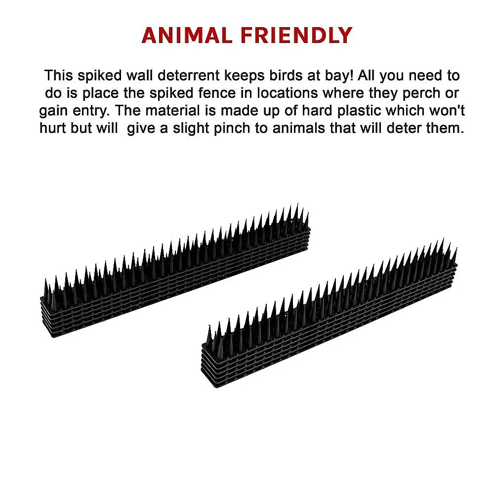 12pc Bird Spikes Human Cat Possum Mouse Pest Control Spiked Fence Wall Deterrent - Mekamart Australia