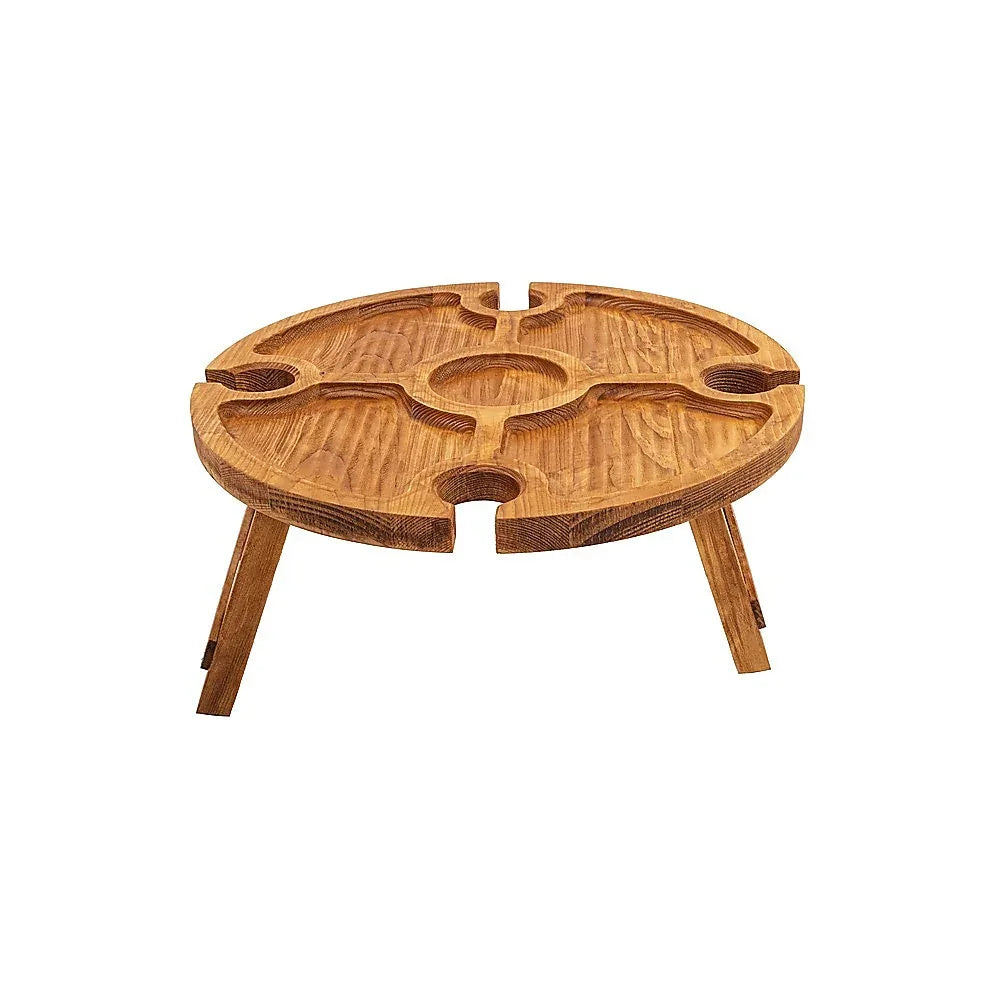Outdoor Picnic Table Wooden Portable Folding Mini Wine Rack Picnic Table - Mekamart Australia