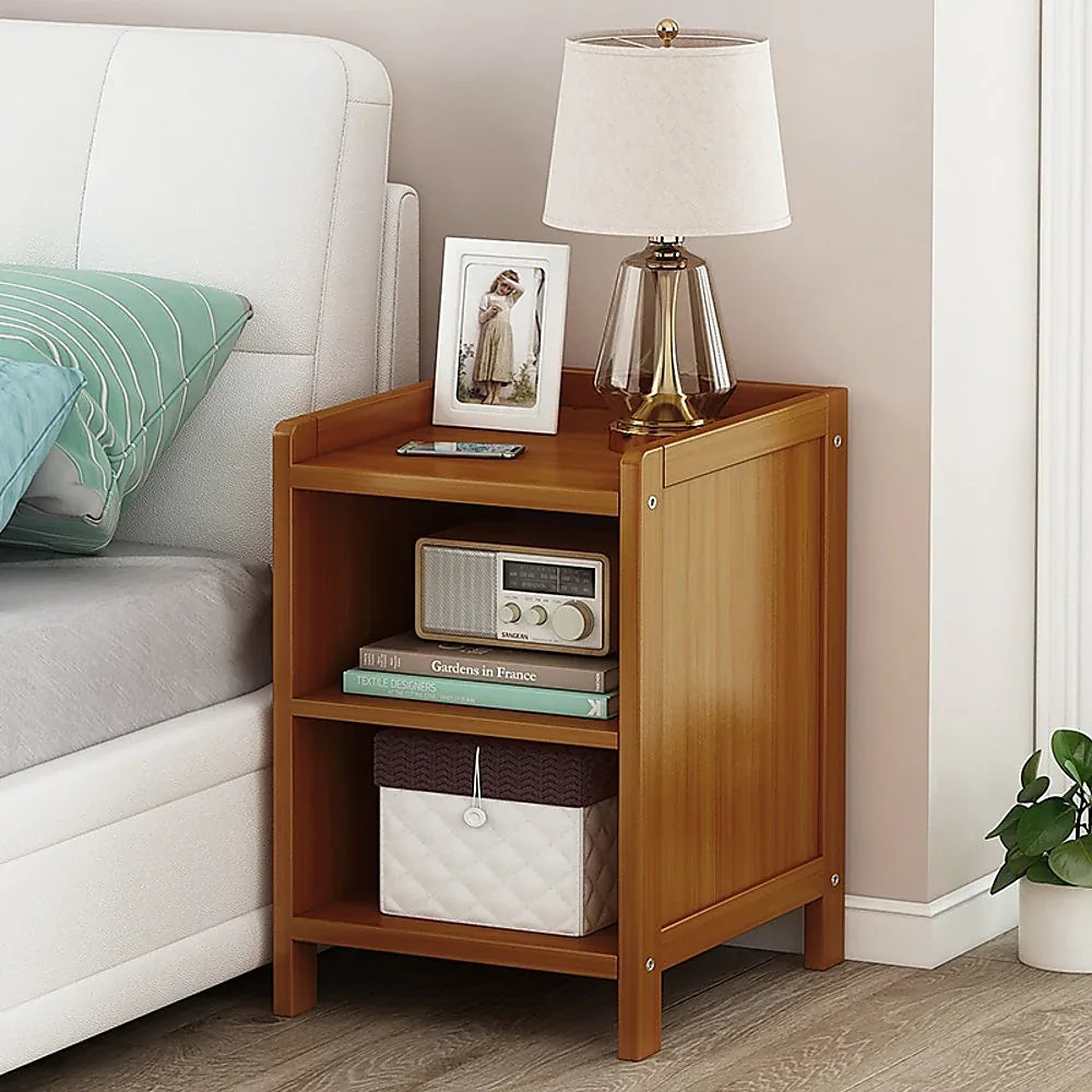 Bamboo Bedside Table Nightstand Storage Bedroom Sofa Side Stand - Mekamart Australia