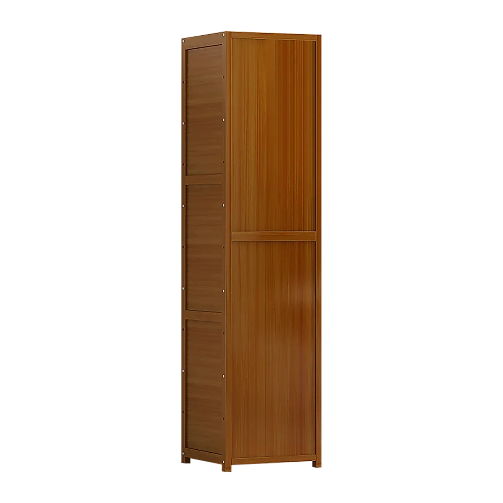 Bamboo 5-Shelf Bookcase – Tall Display Storage Rack Stand for Living Room, Bedroom, Office or Home Organisation - Mekamart Australia