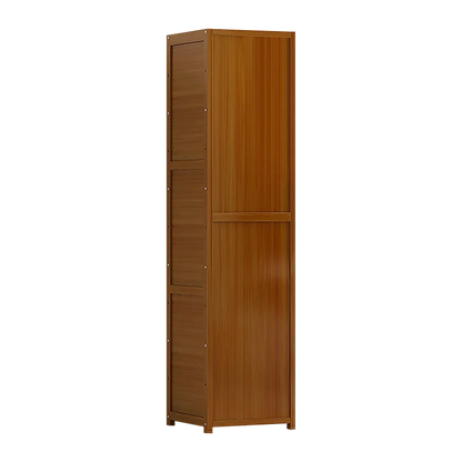 Bamboo 5-Shelf Bookcase – Tall Display Storage Rack Stand for Living Room, Bedroom, Office or Home Organisation - Mekamart Australia