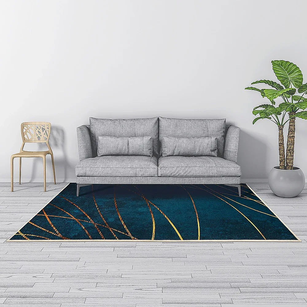 200x300cm Large Floor Teal Blue Rug – Modern Area Carpet for Bedroom & Lounge - Mekamart Australia