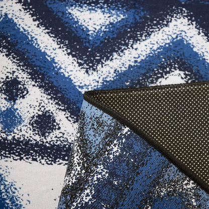200x300cm Large Floor Blue Ethnic Rug – Modern Area Carpet for Bedroom & Lounge - Mekamart Australia