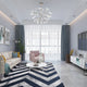 200x300cm Large Floor Blue Chevron Stripes Rug – Modern Area Carpet for Bedroom & Lounge - Mekamart Australia