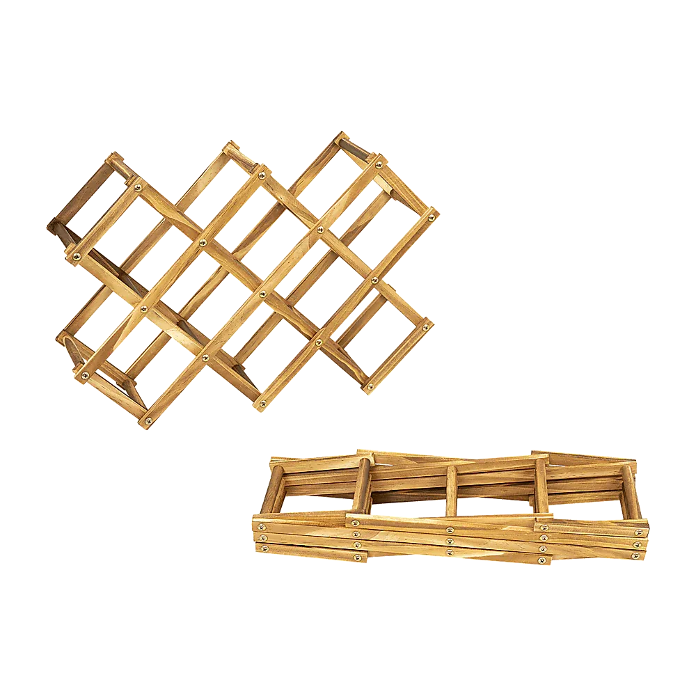 Wooden Wine Rack Freestanding 10 Bottles Countertop Storage - Mekamart Australia