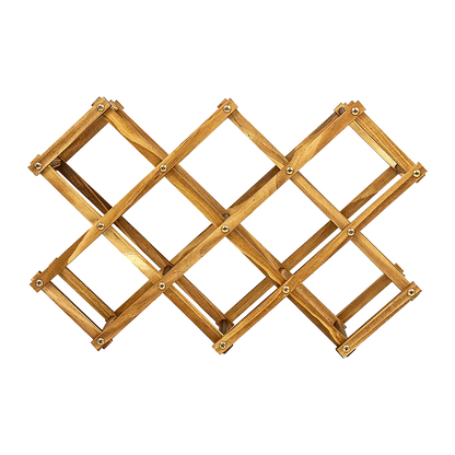 Wooden Wine Rack Freestanding 10 Bottles Countertop Storage - Mekamart Australia