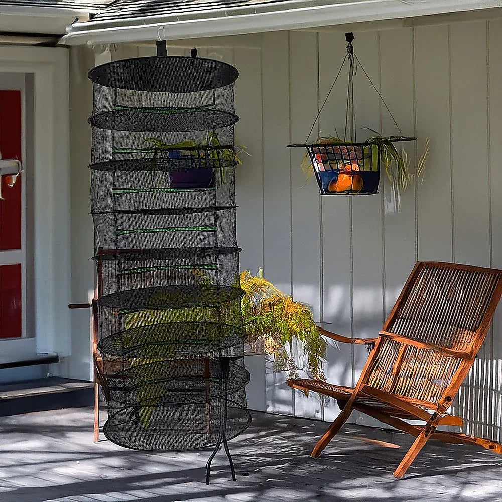 Herb Drying Rack Net 8 Layer Dryer Mesh Hanging Dryer Rack Zipper Dry Rack - Mekamart Australia