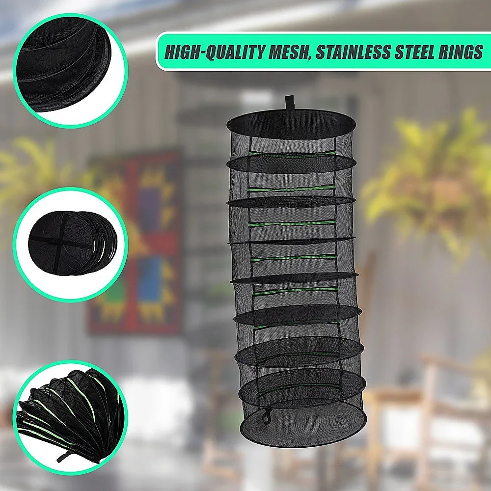 Herb Drying Rack Net 8 Layer Dryer Mesh Hanging Dryer Rack Zipper Dry Rack - Mekamart Australia