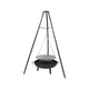Tripod Garden Fire Pit BBQ – Cast Iron & Steel Round Outdoor Fire Bowl - Mekamart Australia