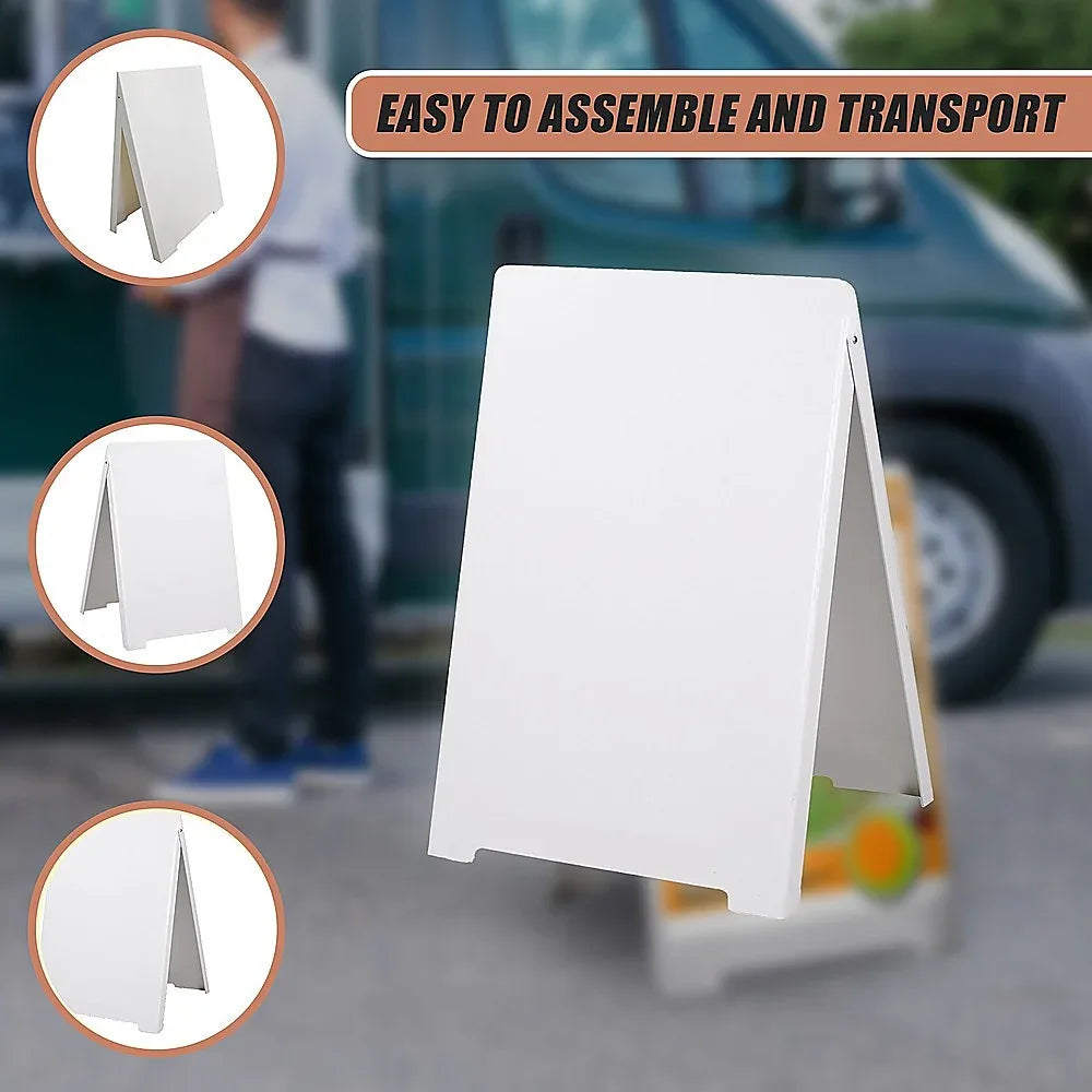 Double Side Sidewalk A-frame Sign Sandwich Board holds Graphic Plastic Panels - Mekamart Australia
