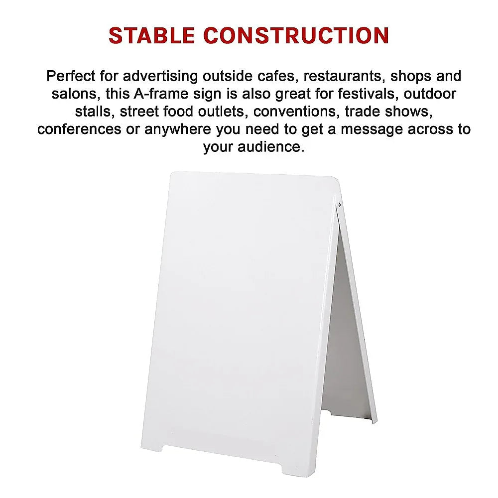 Double Side Sidewalk A-frame Sign Sandwich Board holds Graphic Plastic Panels - Mekamart Australia