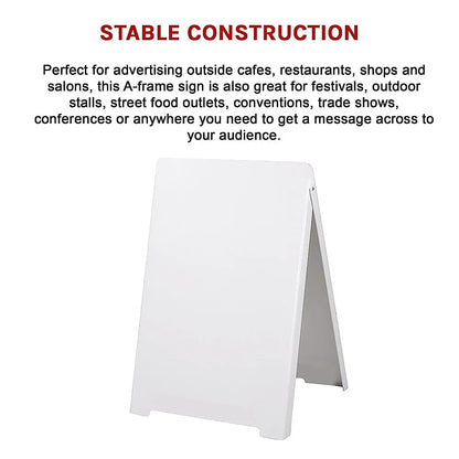 Double Side Sidewalk A-frame Sign Sandwich Board holds Graphic Plastic Panels - Mekamart Australia
