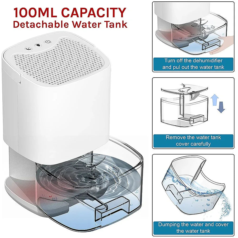 1000ML Mini Dehumidifier Portable Air Dryer Office Moisture Absorber Machine - Mekamart Australia