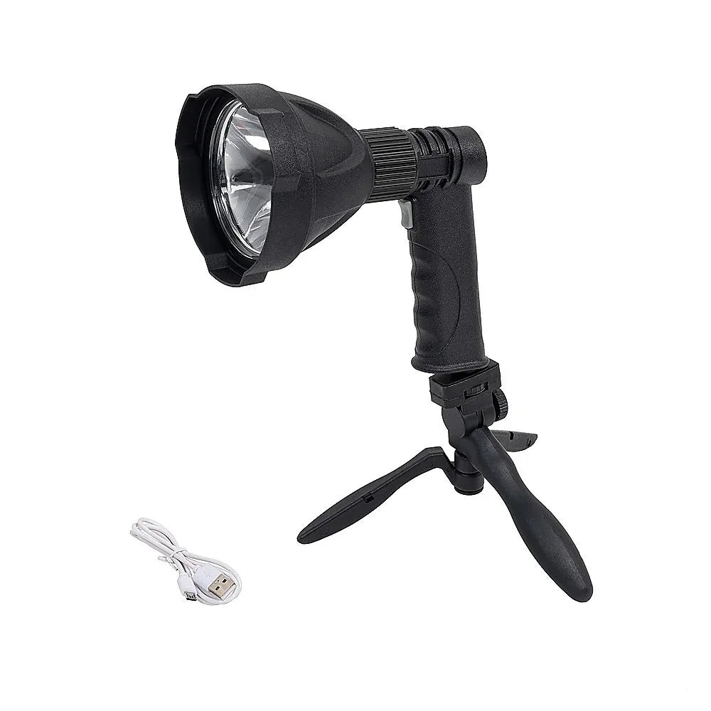 10W Handheld Spot Light Rechargeable LED Spotlight Hunting Shooting 12V - Mekamart Australia