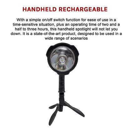 10W Handheld Spot Light Rechargeable LED Spotlight Hunting Shooting 12V - Mekamart Australia