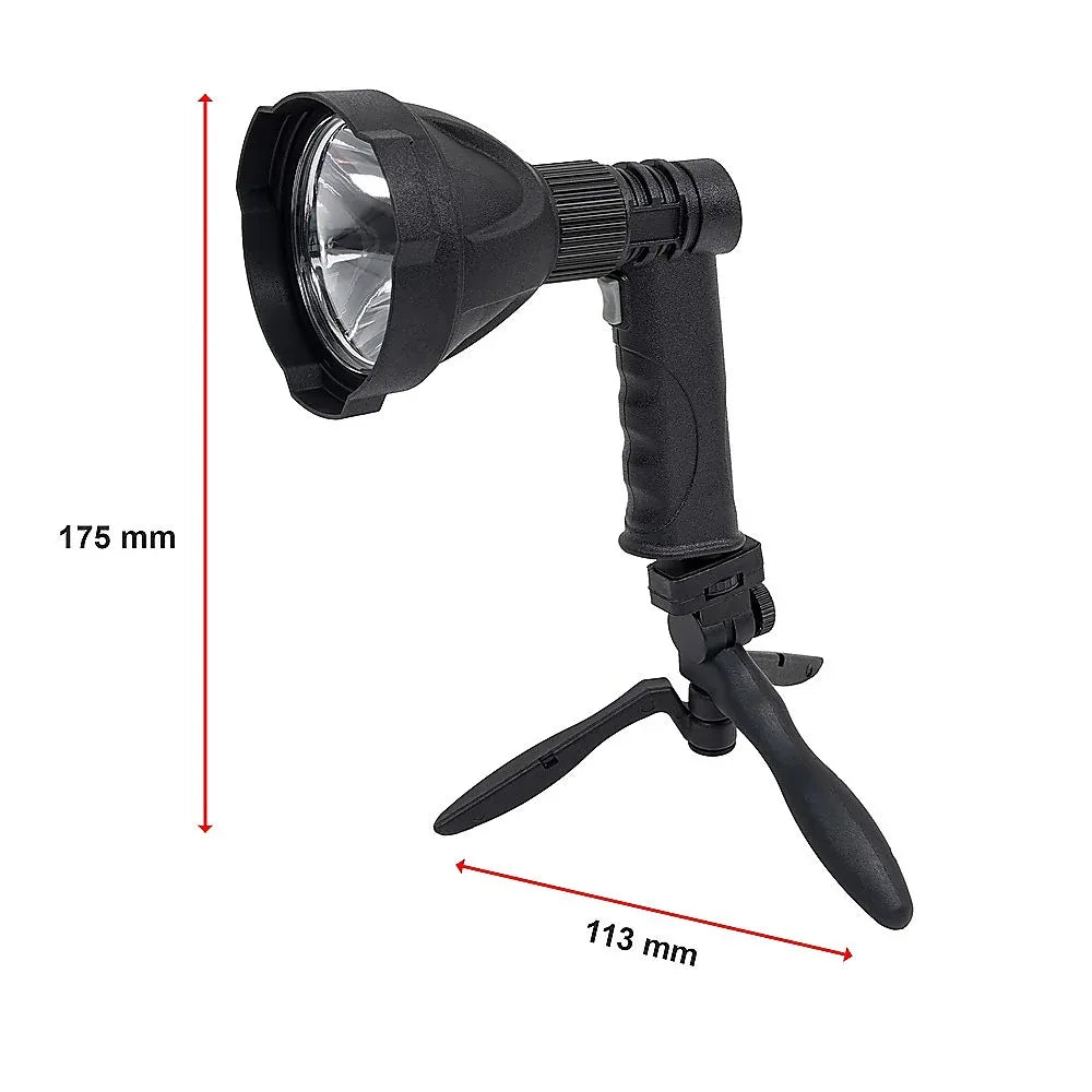 10W Handheld Spot Light Rechargeable LED Spotlight Hunting Shooting 12V - Mekamart Australia