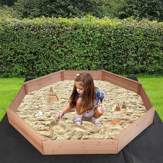 Kids Sand Pit Large Octagonal Wooden Sandpit - Mekamart Australia