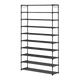 10 Tier Black Shoe Rack Metal Shoe Storage Organizer Rack 50-Pair Large Capacity - Mekamart Australia