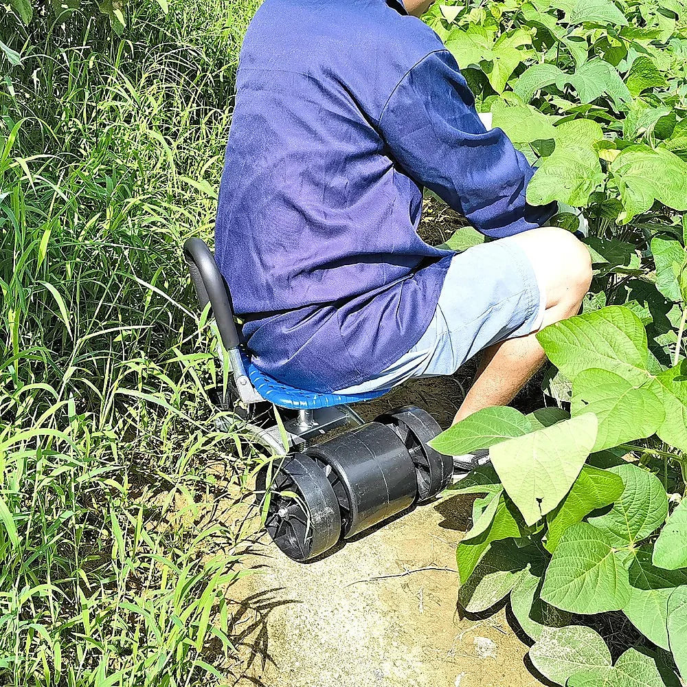 Gardening Seat Portable Height Adjustable Folding Stool Kneeling Pad - Mekamart Australia