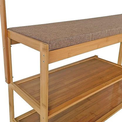 97x168cm Hallway Bench Coat Rack Stand Multifunctional Hall Shelf Entryway - Mekamart Australia