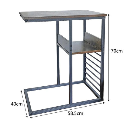 Sofa Side End Table Wooden Shelf Couch Living Nightstand - Mekamart Australia