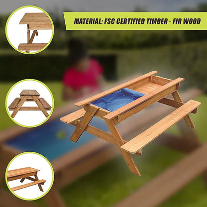 Sand & Water Wooden Picnic Table - Mekamart Australia