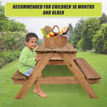 Sand & Water Wooden Picnic Table - Mekamart Australia