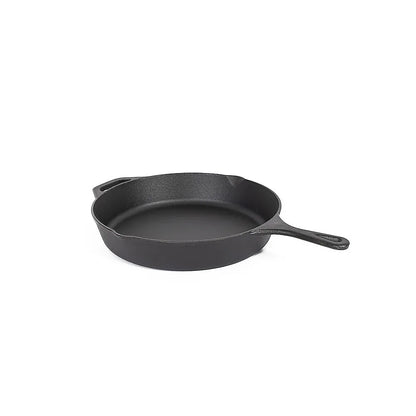 Non-stick Frying Pan Cast Iron Steak Skillet Round BBQ Grill Cookware 30cm - Mekamart Australia