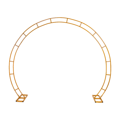 260cm Gold Metal Wedding Arch Round Balloon Birthday Party - Mekamart Australia