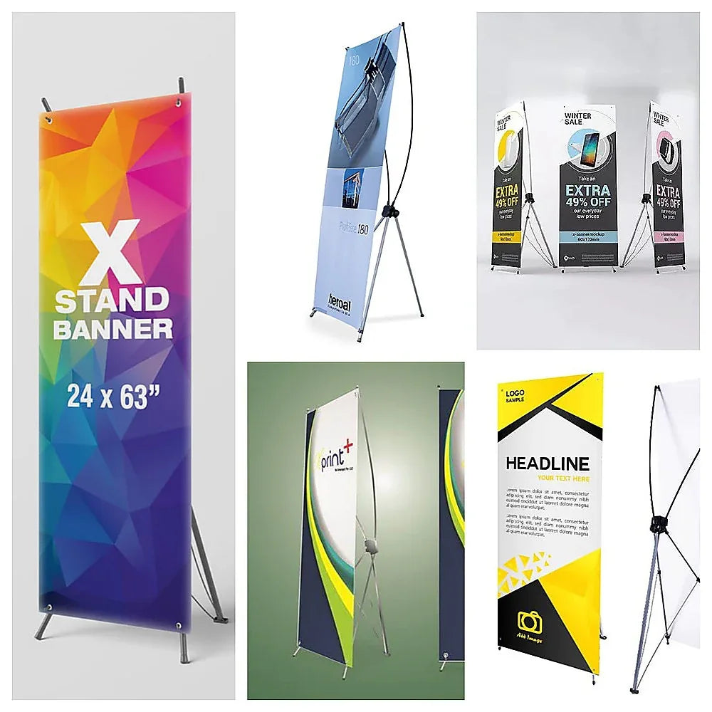 X Banner Stand 180 x 90cm Portable Display - Mekamart Australia