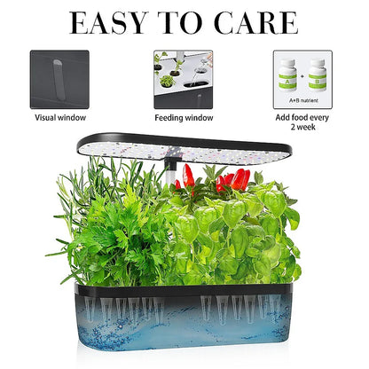 Hydroponics Growing System Indoor Germination Kit 12 Pods Home Gardening LED - Mekamart Australia