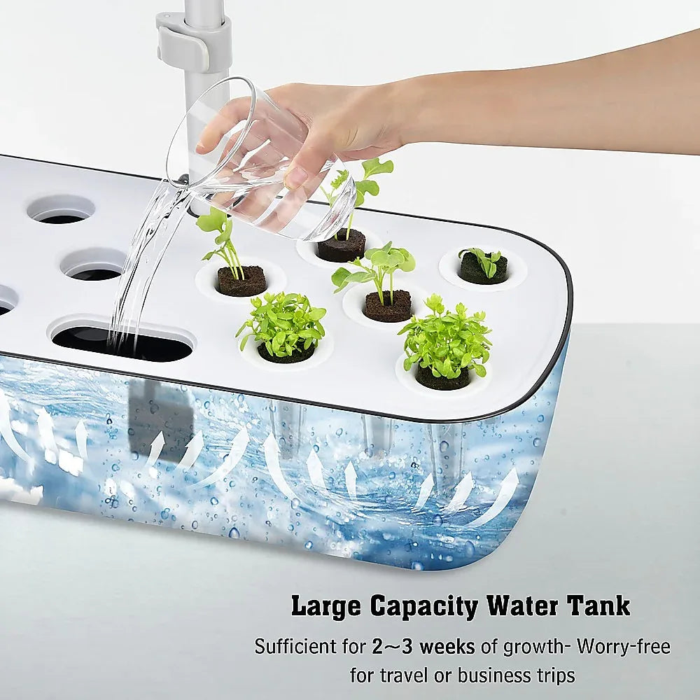 Hydroponics Growing System Indoor Germination Kit 12 Pods Home Gardening LED - Mekamart Australia
