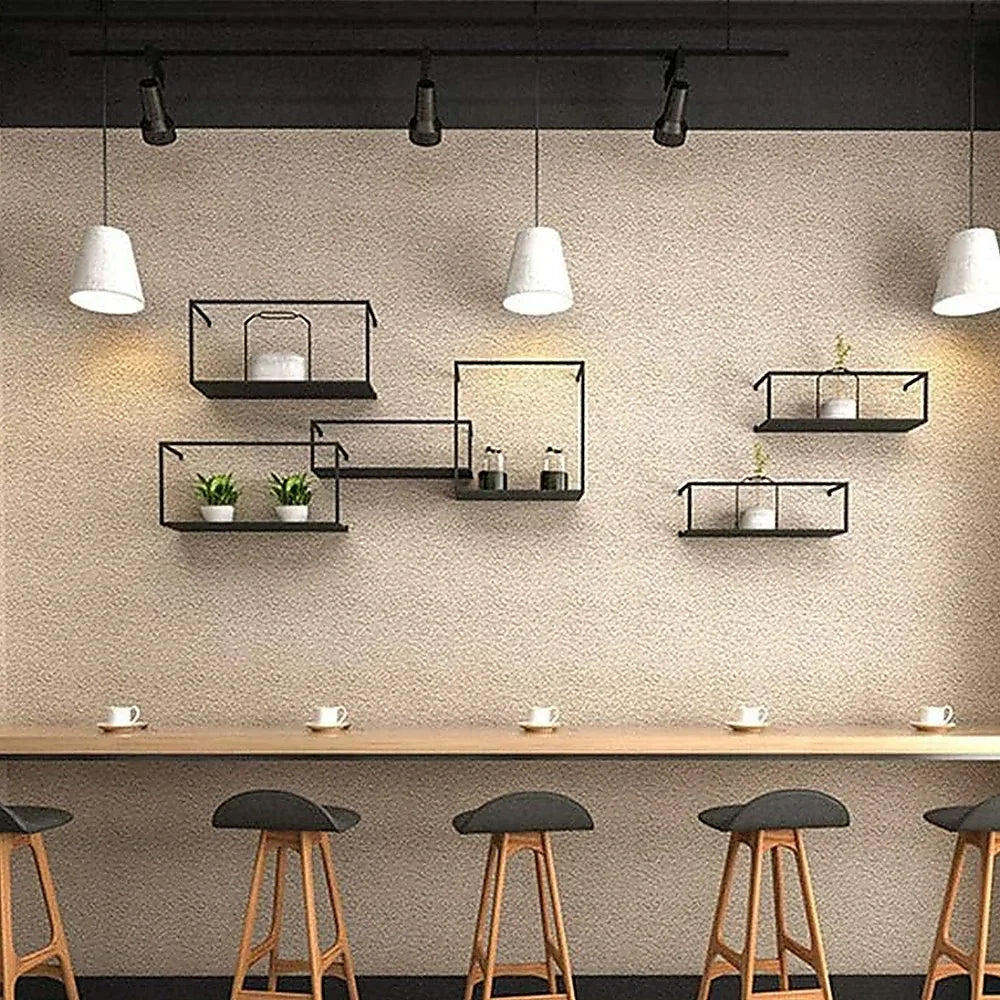 Floating Shelves Retro Industrial Ledge Black Metal Display Stand - Mekamart Australia