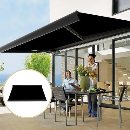 5.5m x 3.0m Retractable Folding Arm Awning Heavy Duty Full Cassette Motorised - Mekamart Australia