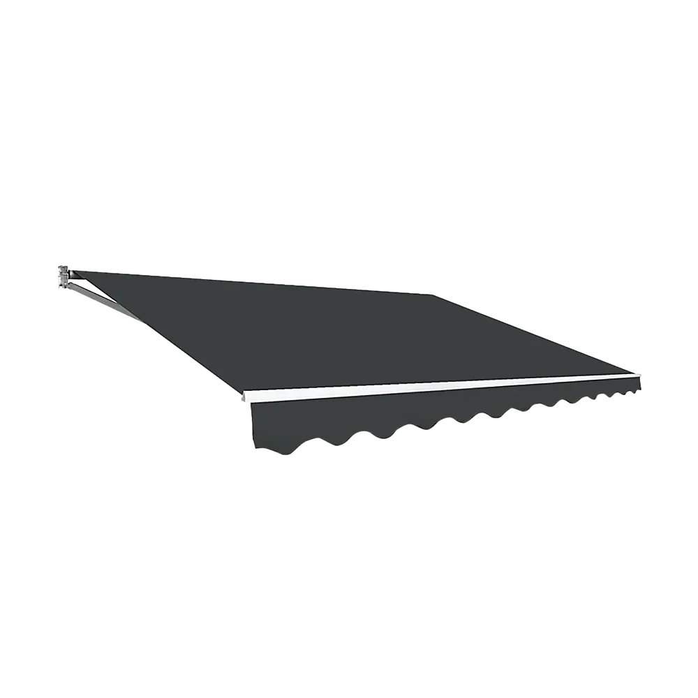 Outdoor Folding Arm Awning Retractable Sunshade Canopy Grey 4.0m x 3.0m - Mekamart Australia