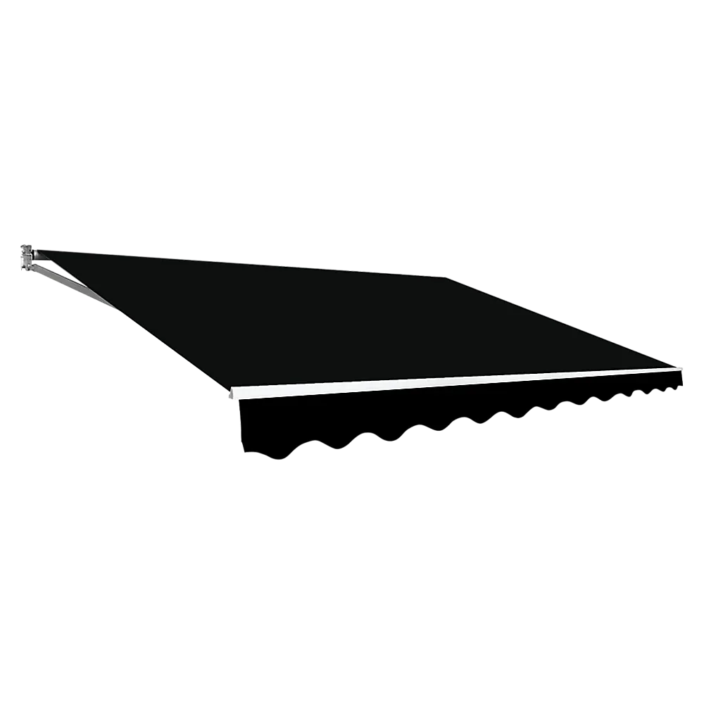 Outdoor Folding Arm Awning Retractable Sunshade Canopy Black 4.0m x 3.0m - Mekamart Australia
